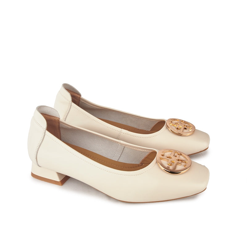 Sepatu Casual Formal Wanita Gino Mariani Faela Off White