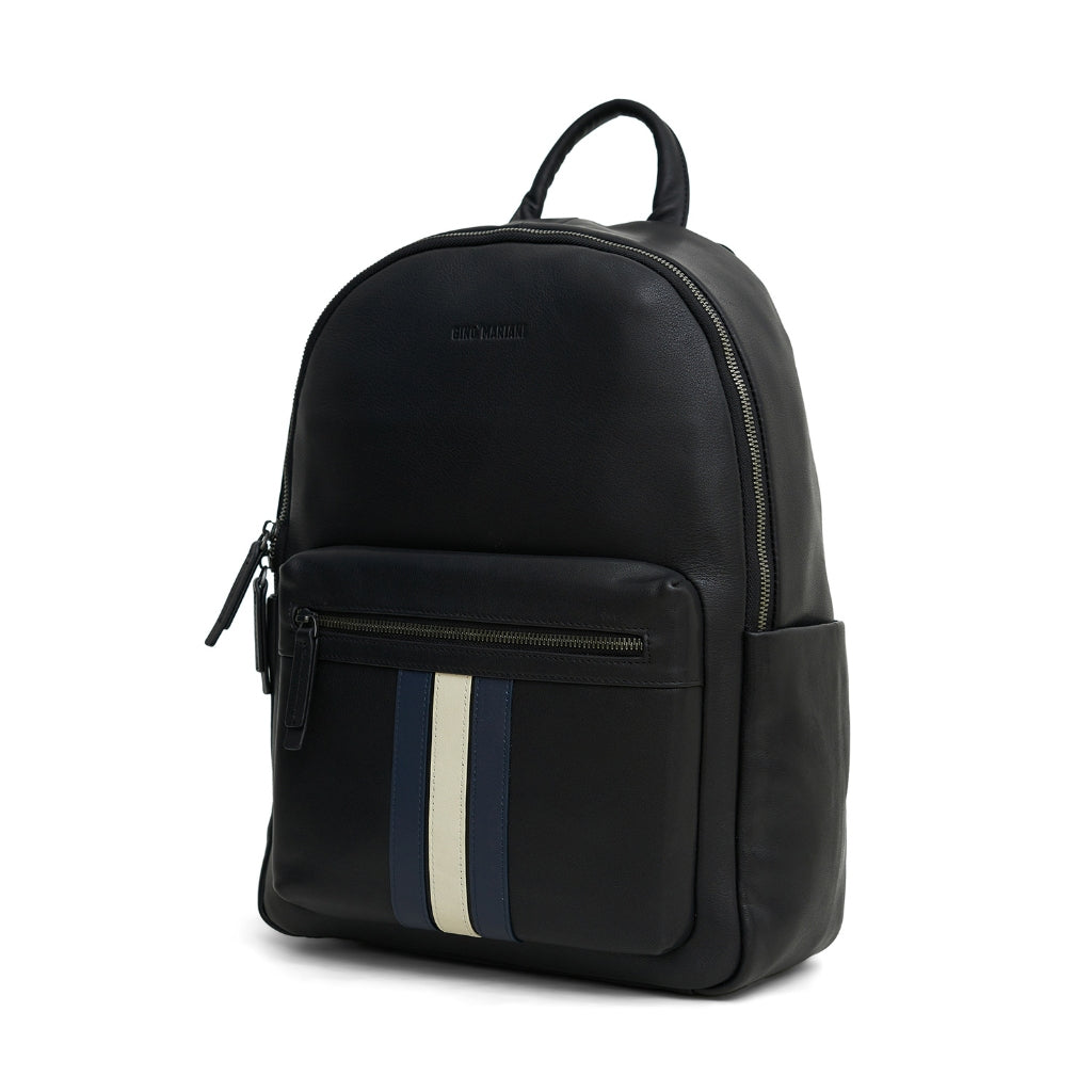 bristol small leather backpack navy Backpack Tas Ransel Pria Kulit Gino Mariani Bristol Black