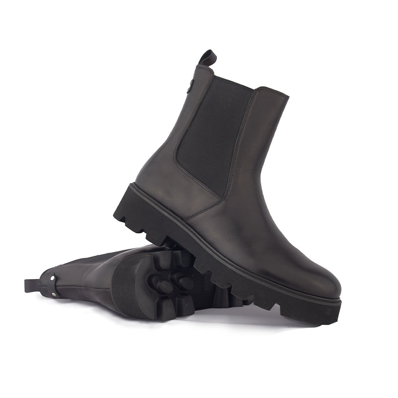 Sepatu Boots Wanita Kulit Gino Mariani Airy Black