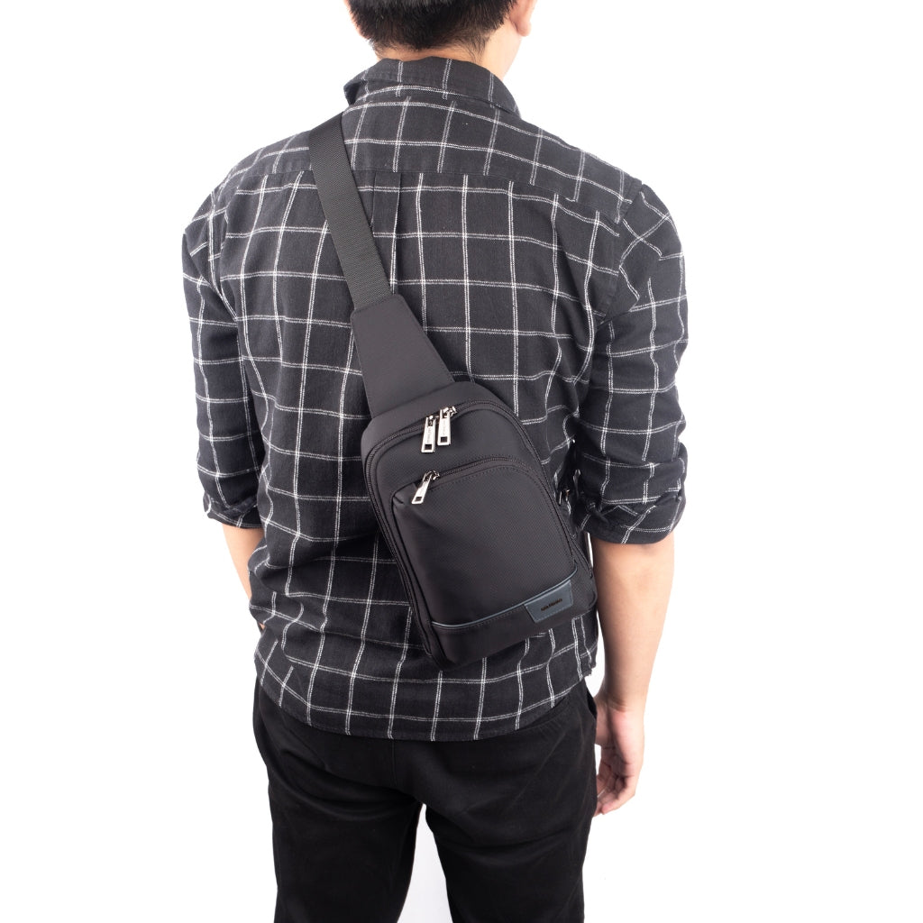 Tas Pria Sling Bag Gino Mariani Harby Black