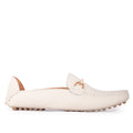 Sepatu Casual Wanita Loafer Moccasin Gino Mariani Elena 7 Bone White