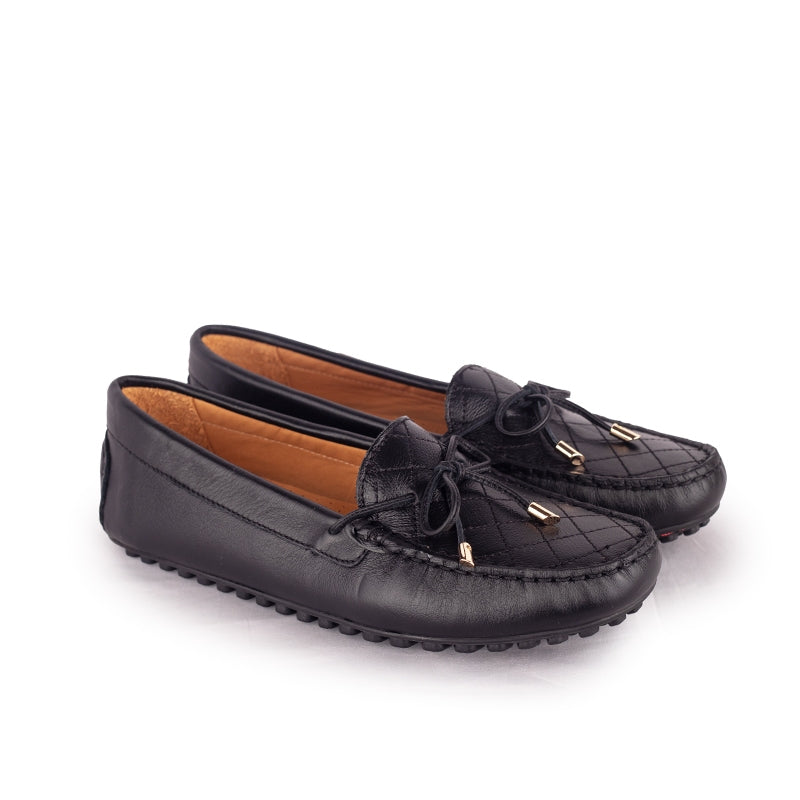 Sepatu Casual Wanita Loafer Moccasin Gino Mariani Estelle 2 Black
