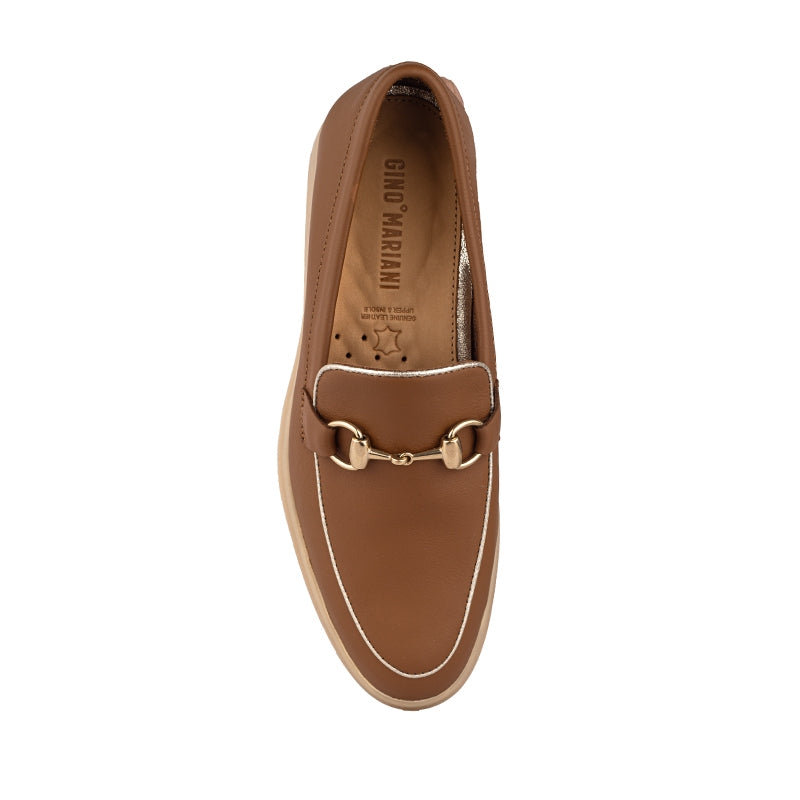 Sepatu Wanita Casual Loafer Moccasin Gino Mariani Emery 5 Light Brown