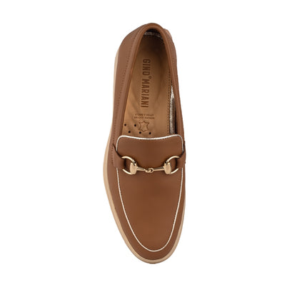 Sepatu Wanita Casual Loafer Moccasin Gino Mariani Emery 5 Light Brown