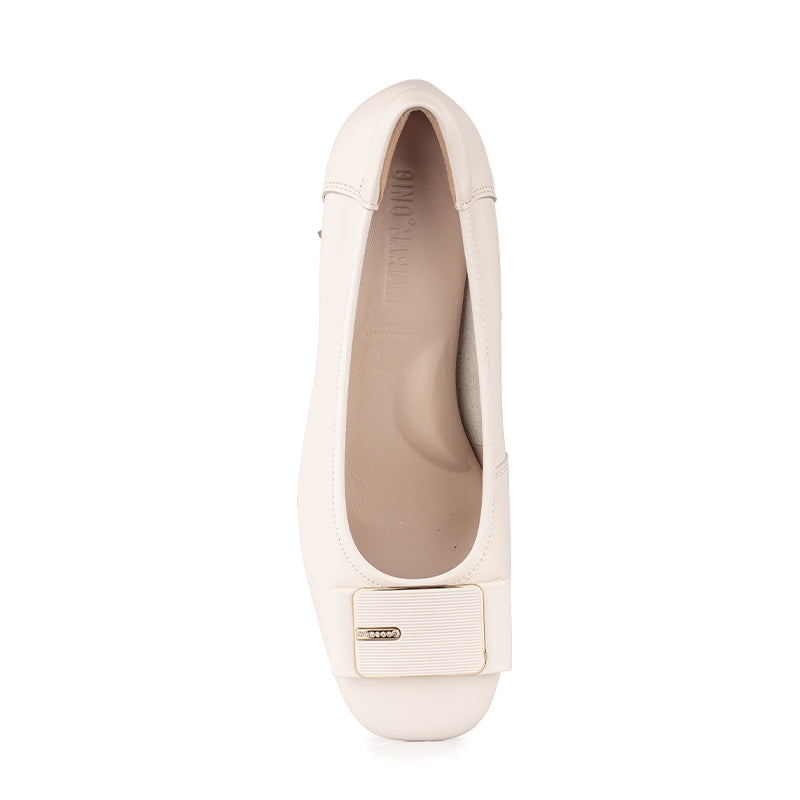 Sepatu Pantofel Formal Wanita Gino Mariani Deana Off White