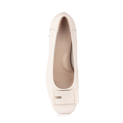 Sepatu Pantofel Formal Wanita Gino Mariani Deana Off White
