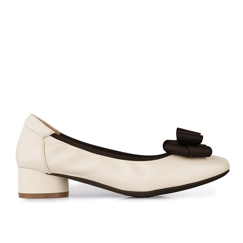 Sepatu Pantofel Formal Wanita Gino Mariani Elara 1 Off White
