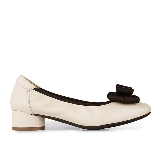 Sepatu Pantofel Formal Wanita Gino Mariani Elara 1 Off White