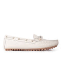 Sepatu Casual Wanita Loafer Moccasin Gino Mariani Estelle 3 Bone White