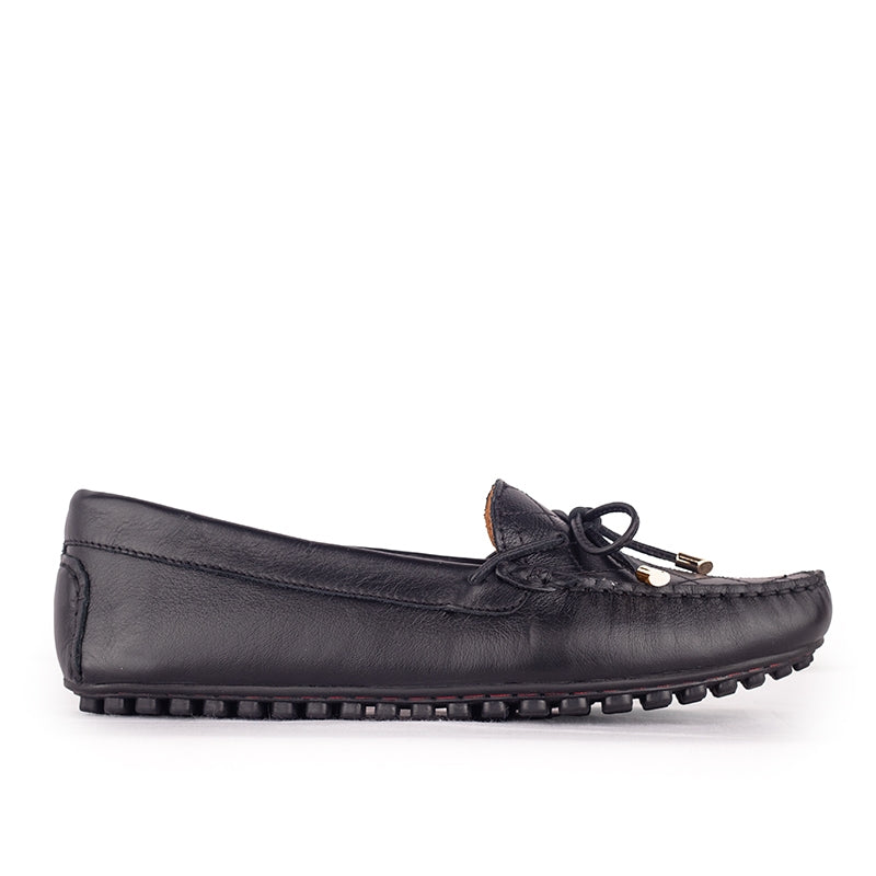 Sepatu Casual Wanita Loafer Moccasin Gino Mariani Estelle 2 Black