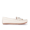 Sepatu Casual Wanita Loafer Moccasin Gino Mariani Estelle 2 Bone White
