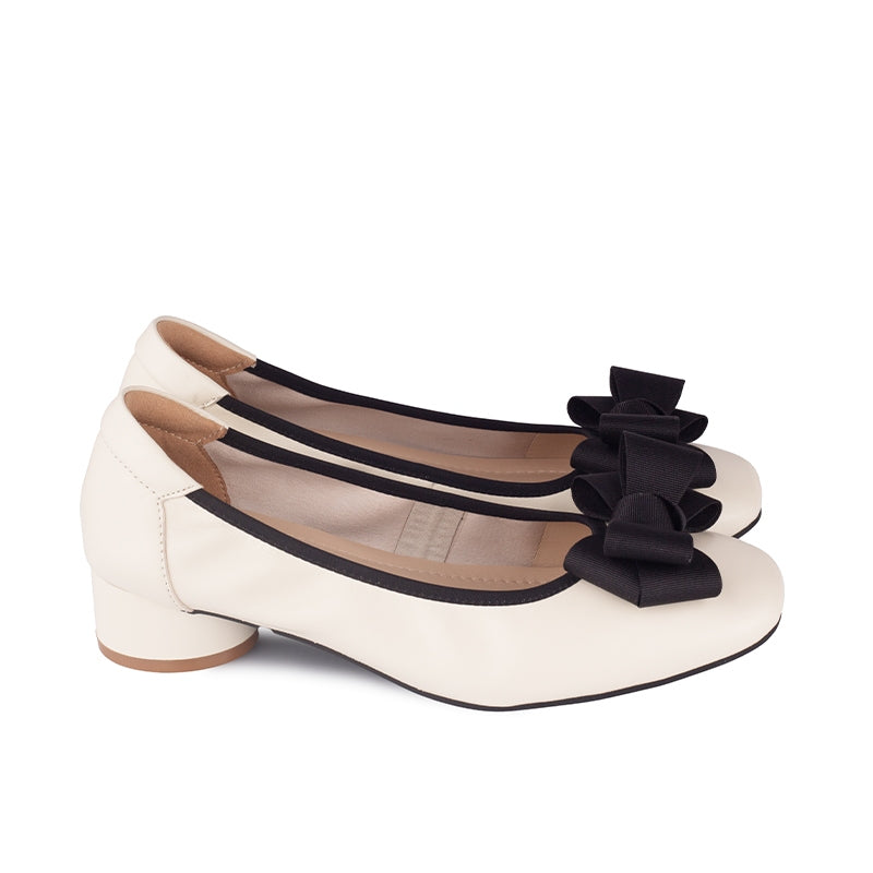 Sepatu Pantofel Formal Wanita Gino Mariani Elara 1 Off White