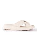 Sandal Strap Sling Back Wanita Casual Gino Mariani Brielle Off White