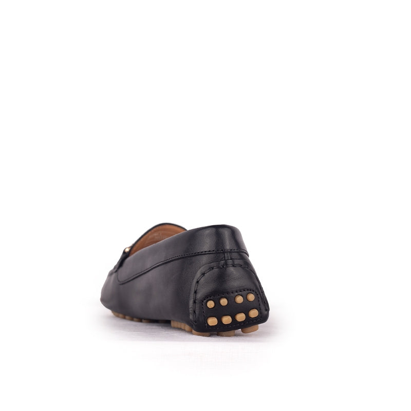 Sepatu Casual Wanita Loafer Moccasin Gino Mariani Elora 1 Black