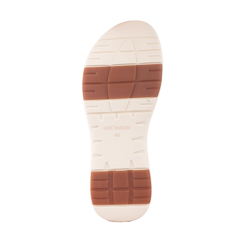 Sandal Strap Sling Back Wanita Casual Gino Mariani Brittany Off White