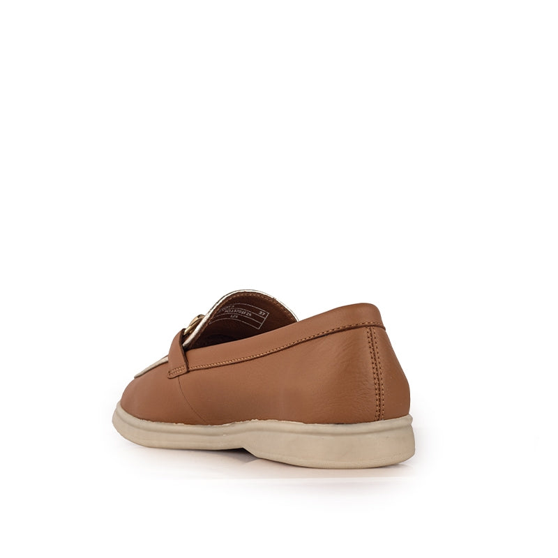 Sepatu Wanita Casual Loafer Moccasin Gino Mariani Emery 5 Light Brown