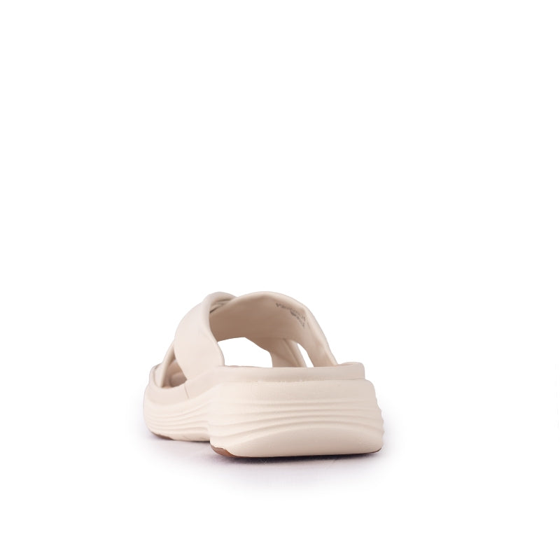Sandal Strap Sling Back Wanita Casual Gino Mariani Brielle Off White