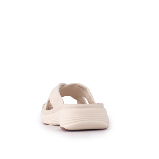 Sandal Strap Sling Back Wanita Casual Gino Mariani Brielle Off White