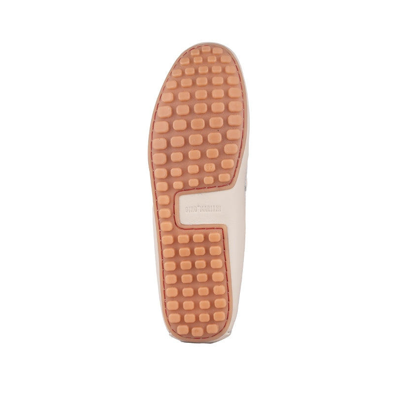 Sepatu Casual Wanita Loafer Moccasin Gino Mariani Estelle 2 Bone White
