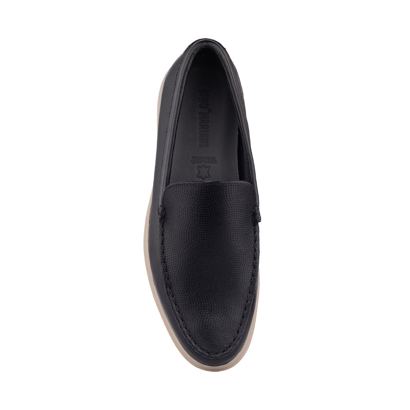 Sepatu Pria Casual Loafer Moccasin Gino Mariani Edison 1 Black