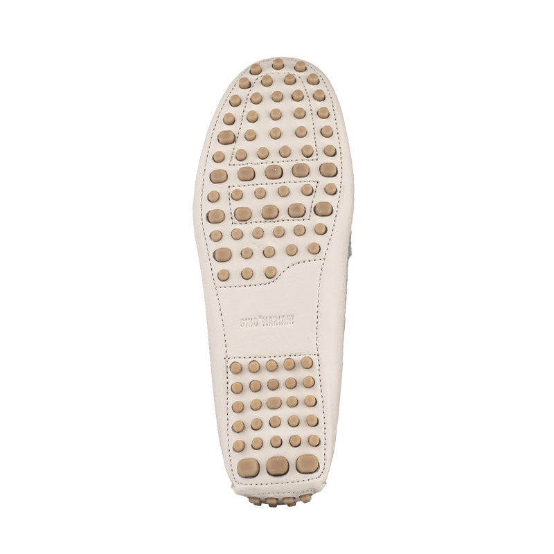 Sepatu Casual Wanita Loafer Moccasin Gino Mariani Elora 2 Bone White