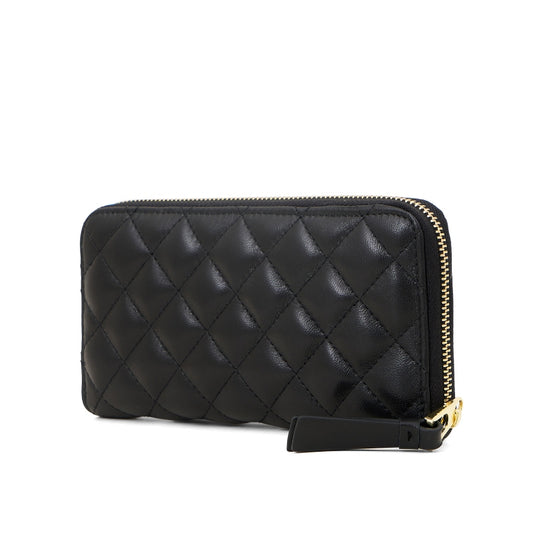 Dompet Panjang Wanita Gino Mariani Quilted Long Wallet Aneska Black