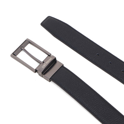 Gino Mariani Dajiro Buckle Belt Kulit Pria Black/Coffee