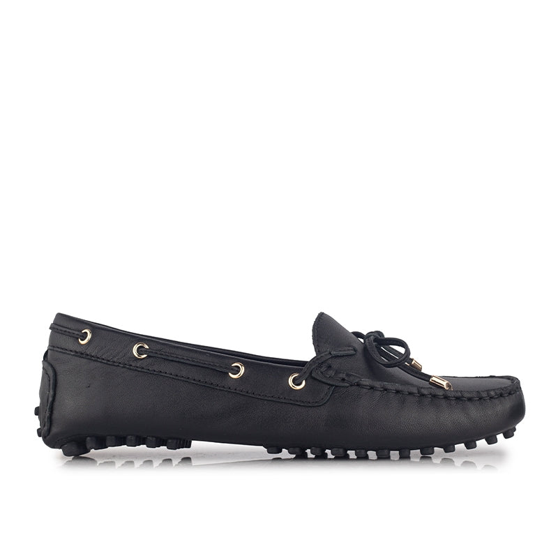 Sepatu Wanita Casual Loafer Moccasin Gino Mariani Ellen 1 Black