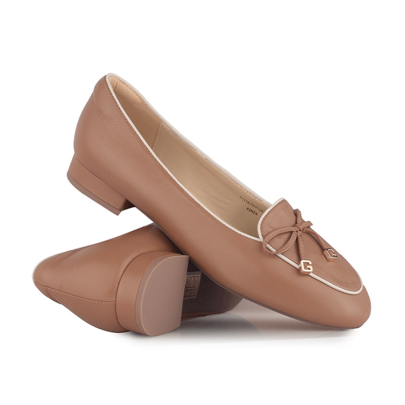 Sepatu Flats Wanita Gino Mariani Kinza Light Brown