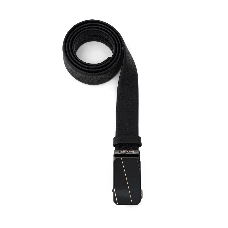Gino Mariani Hattan Buckle Belt Kulit Pria Black