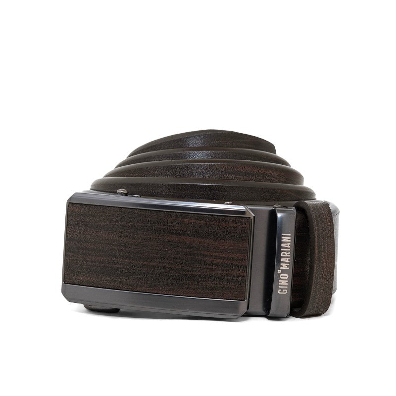 Gino Mariani Harlow Buckle Belt Kulit Pria Brown