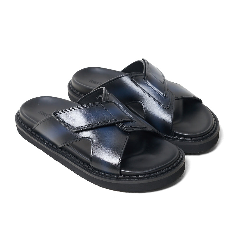 Sandal Kulit Pria Gino Mariani Arza Navy
