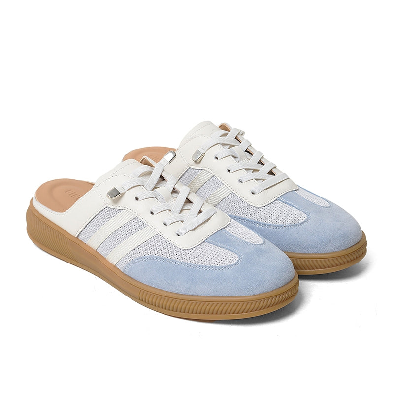 Sepatu Casual Slip on Sneakers Mules Wanita Gino Mariani Giulina Blue