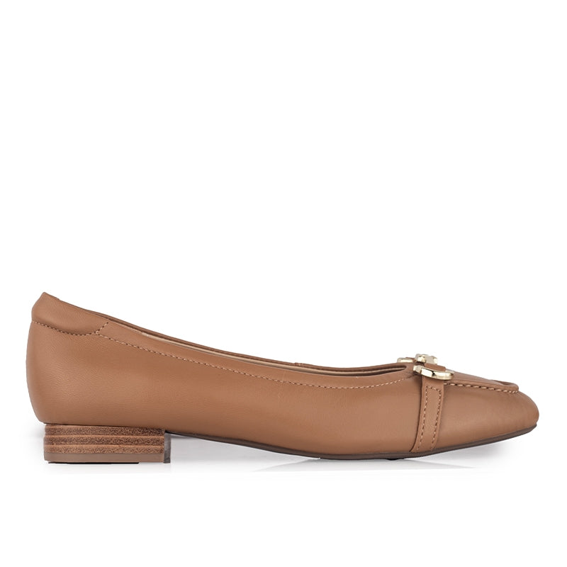 Sepatu Ballet Flats Wanita Gino Mariani Innes Light Brown