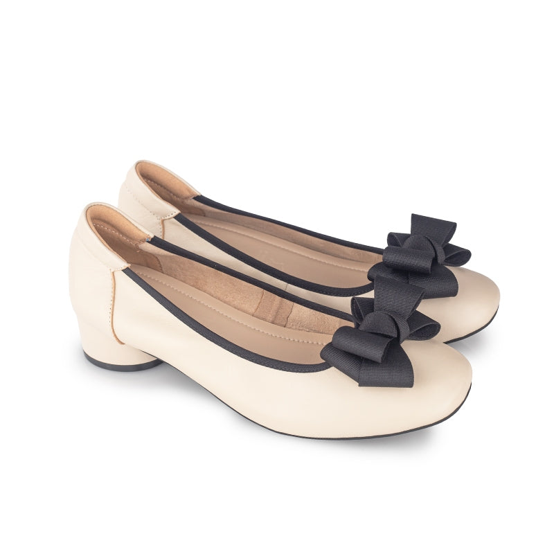 Sepatu Pantofel Formal Wanita Gino Mariani Elara 1 Beige