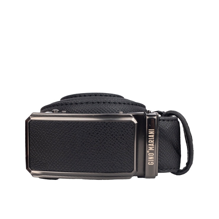 Gino Mariani Gobin Buckle Belt Kulit Pria Black