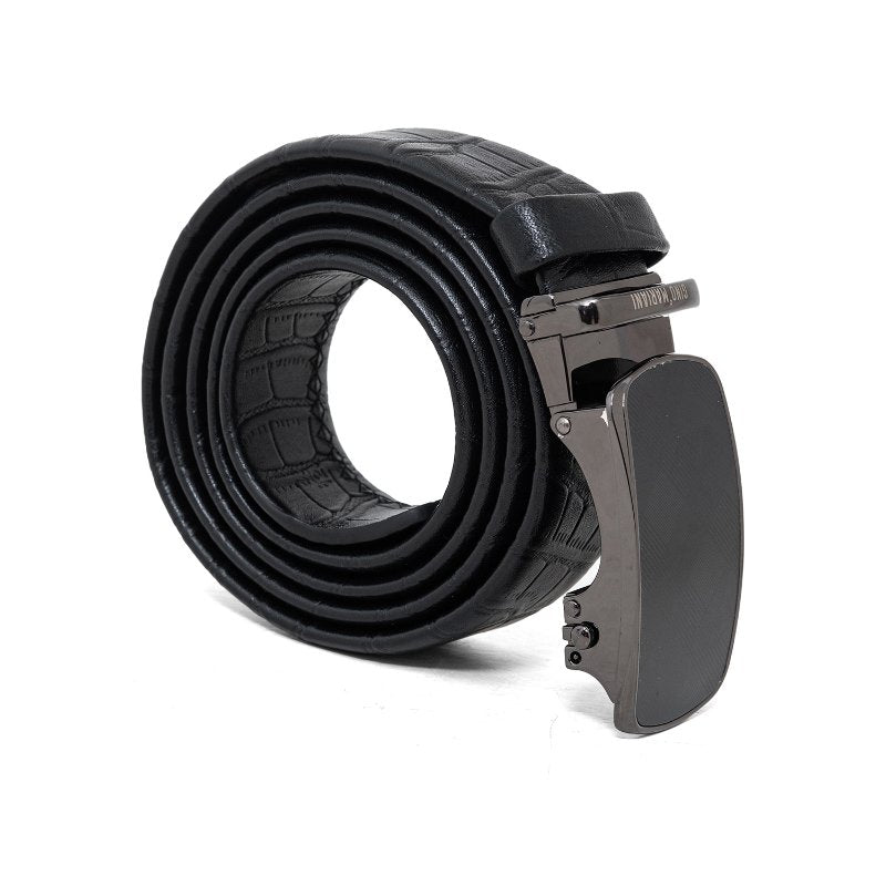Gino Mariani Hakan Buckle Belt Kulit Pria Black