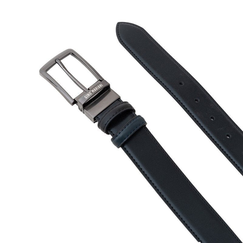 Gino Mariani Haydon Buckle Belt Kulit Pria Black