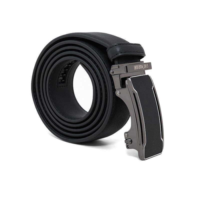 Gino Mariani Ilano Buckle Belt Kulit Pria Black