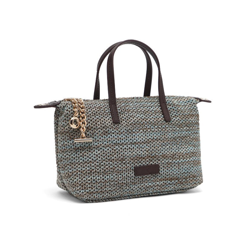 Tas Wanita Tote Bag Gino Mariani Enza Blue Brown