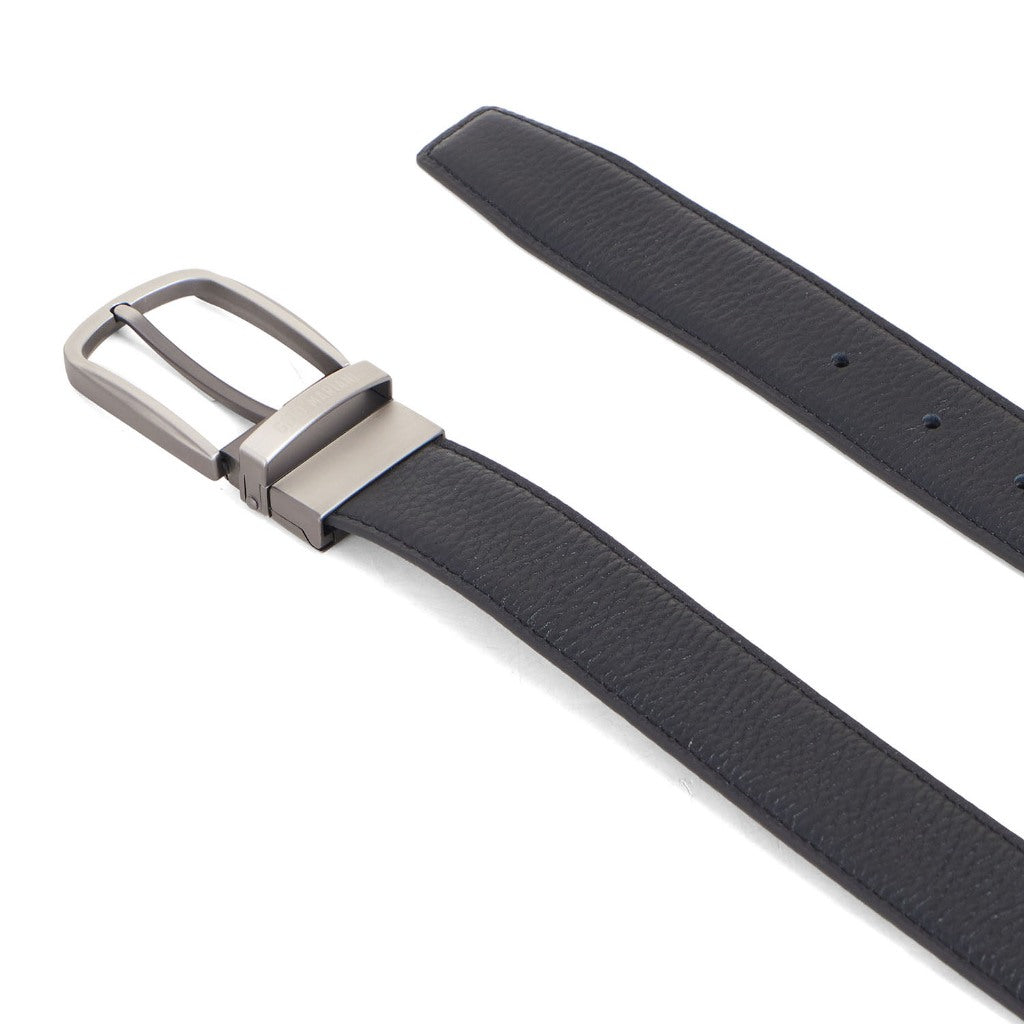 Gino Mariani Daito Buckle Belt Kulit Pria Black/Coffee