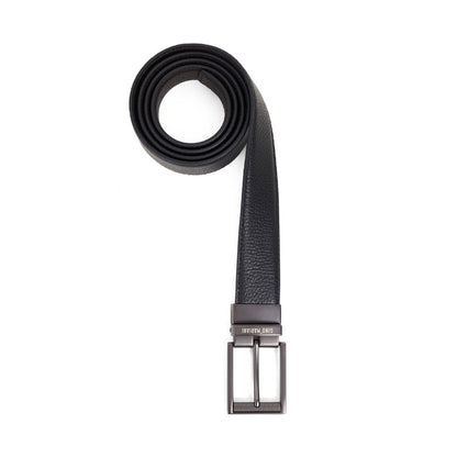 Gino Mariani Dajiro Buckle Belt Kulit Pria Black/Coffee