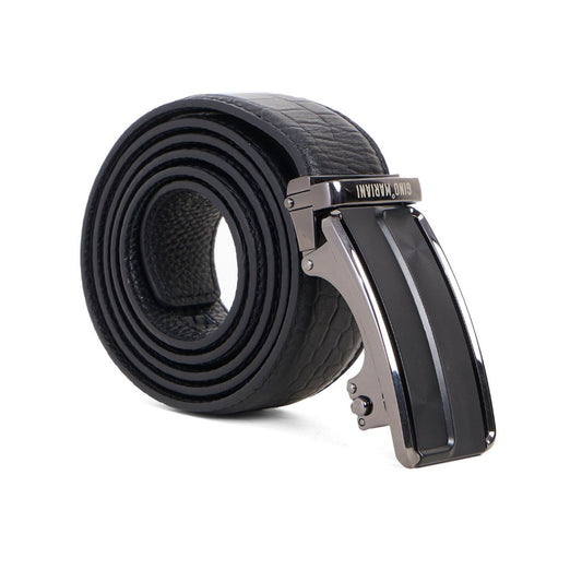 Gino Mariani Dillon Buckle Belt Kulit Pria Black