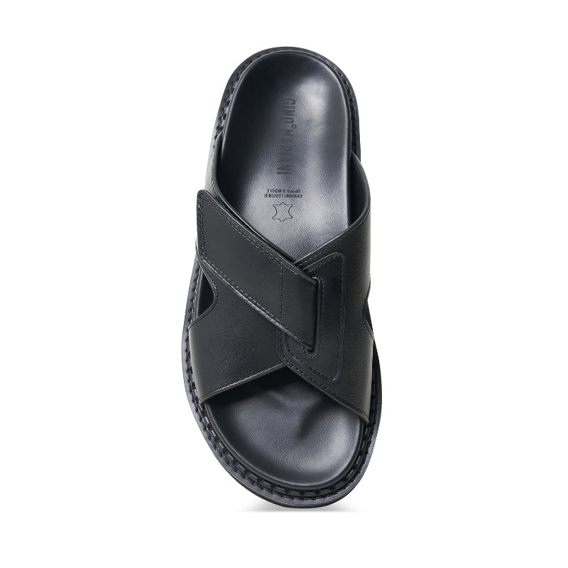 Sandal Kulit Pria Gino Mariani Arza Black