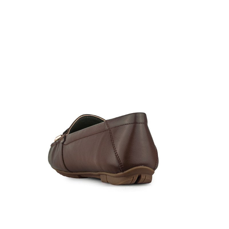 Sepatu Casual Wanita Loafer Moccasin Gino Mariani Gistara Dark Brown