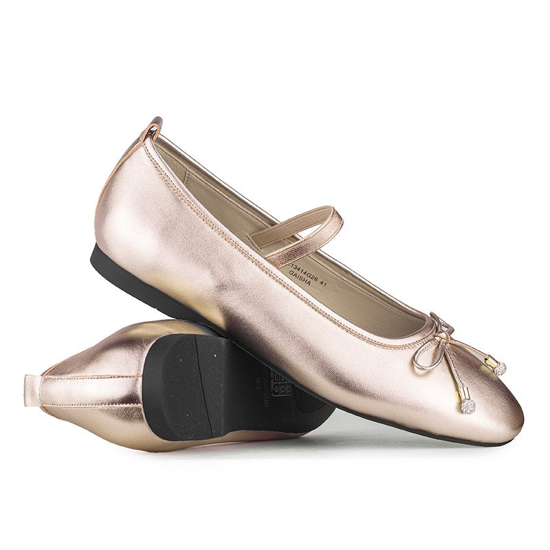 Sepatu Ballet Flats Wanita Gino Mariani Gaisha Gold