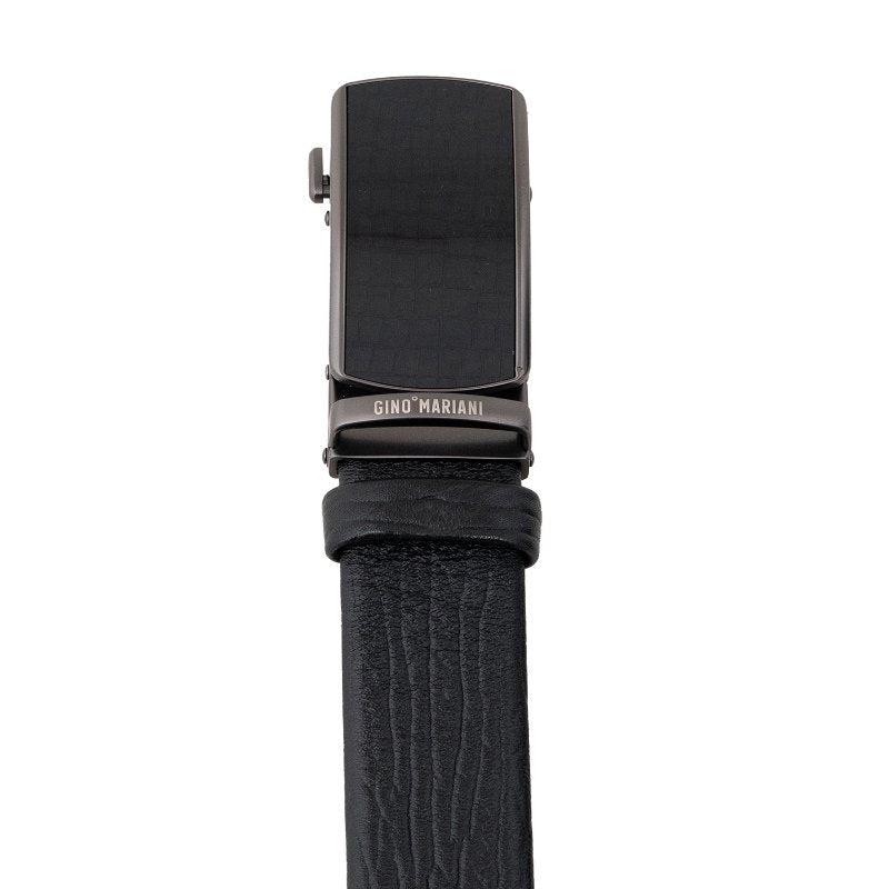 Gino Mariani Harriet Buckle Belt Kulit Pria Black