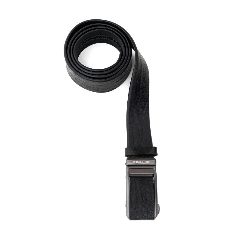Gino Mariani Isco Buckle Belt Kulit Pria Black