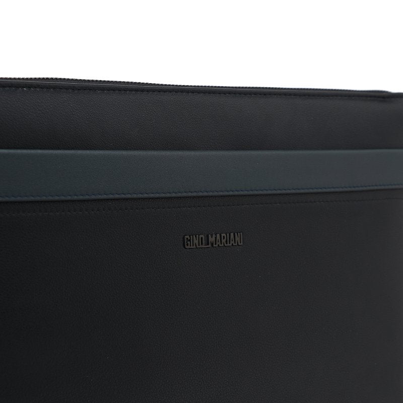 Tas Briefcase Leather Bag Gino Mariani Norris Black