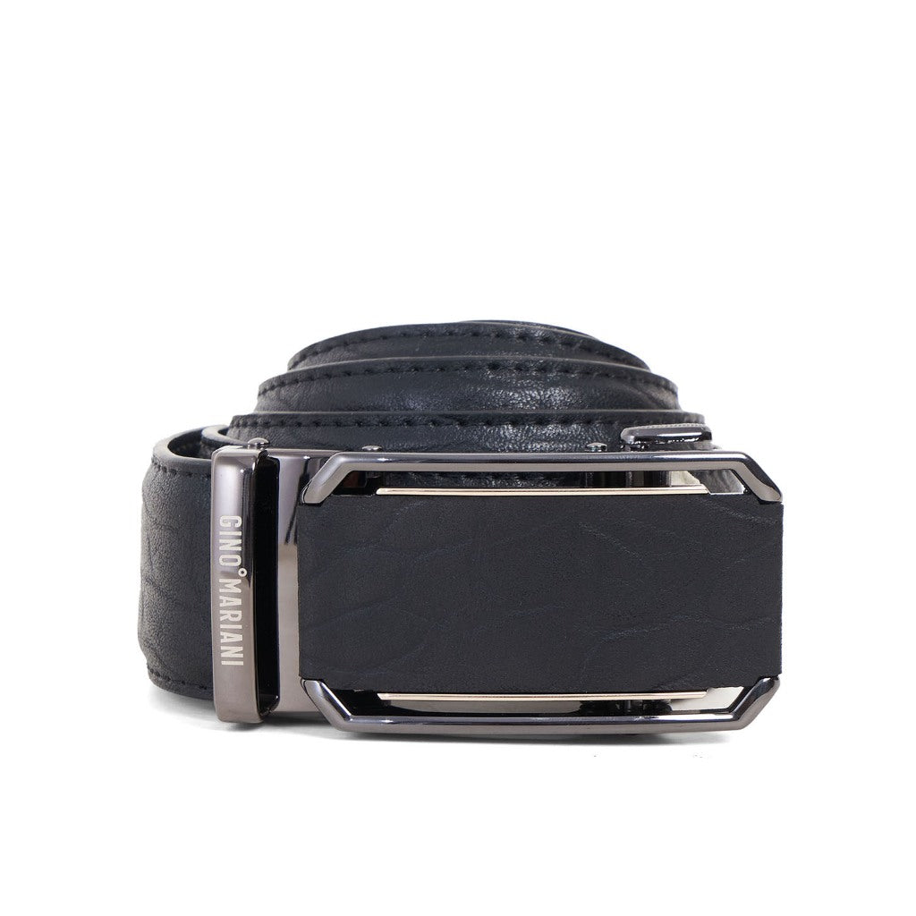 Gino Mariani Dakota Buckle Belt Kulit Pria Black
